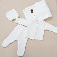 מארז סט סרוג  NB - שמנת בננה