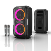 בידורית + 2 מיקרופונים W-KING T9 PRO 120W