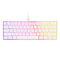 מקלדת מכנית לבנה Corsair K65 White RGB MINI 60%