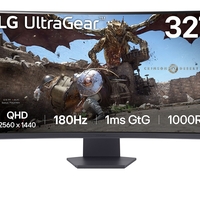 מסך מחשב גיימינג קעור LG UltraGear 32GS60QC-B 31.5 inch/WQHD/180HZ/VA/1ms/HDMI-DP/Curved/FreeSync/HDR10