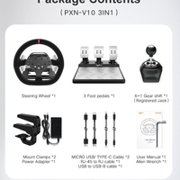 הגה PXN V10 PC/XBOX X/S/One/Playstation 3/4/5/Nintendo