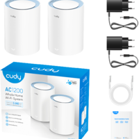 מגדיל טווח Cudy M1200 AC1200 Dual Band Whole Home Wi-Fi Mesh M1200 (2-Pack)