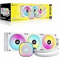 קירור נוזלי למעבד לבן  Corsair iCUE H150i Elite Capellix X 360mm