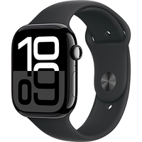 שעון חכם Apple Watch Series 10 GPS 46mm Jet Black Aluminium Case with Black Sport Band - M/L
