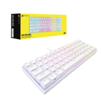 מקלדת מכנית לבנה Corsair K65 White RGB MINI 60%