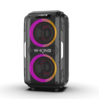 בידורית + 2 מיקרופונים W-KING T9 PRO 120W
