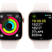 שעון חכם Apple Watch Series 10 GPS 42mm Rose Gold Aluminium Case with Light Blush Sport Band - S/M