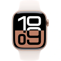 שעון חכם Apple Watch Series 10 GPS 42mm Rose Gold Aluminium Case with Light Blush Sport Band - S/M