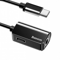 מתאם טעינה ושמיעת מוזיקה Baseus Type-C 3.5mm Adapter L40
