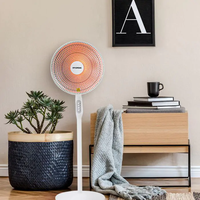 מקרן חום עומד עם מפסק הגנה