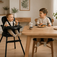 כיסא אוכל לתינוק 3 ב־1 Crispy מבית Infanti – שחור