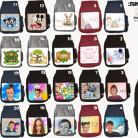 תיק גן עם הדפס צבעוני