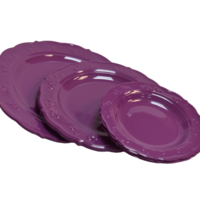 צלחת קטנה נאפולי סגול 12 יחידות קוטר 6
