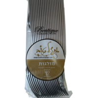 מזלגות פלסטיק איכותיות כסף 40 יחידות