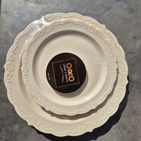 סט צלחות מהודר 16 יח' וינטאג' קרם