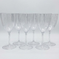 8 גביעי יין על רגל מהודרים נצנץ כסף-קטנים 100 מ