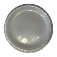 צלחת איכותית בינונית גודל 9 שקוף ארוז 20 י