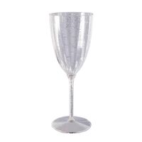 8 גביעי יין על רגל מהודרים נצנץ כסף-גדולים 7oz כשל