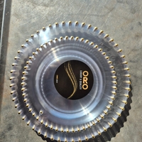 סט צלחות מהודר 16 יח' שקוף פנינים זהב