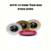 צלחת אובלית להגשה שטוח 10 יחידות במגוון צבעים