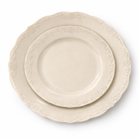 סט צלחות מהודר 16 יח' וינטאג' קרם