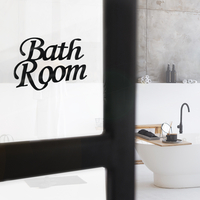 שלט כניסה למקלחת Bath Room | פרספקס