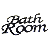 שלט כניסה למקלחת Bath Room | פרספקס