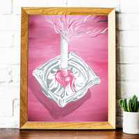 מאפרה מנשקת סיגריה | איור מודפס