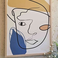 תמונת קנבס פנים צבעוני