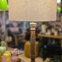 מנורת רגל עץ וינטג'