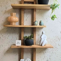 מדף עץ 4 קומות