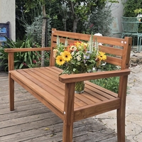 ספסל עץ טיק