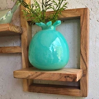 מדף זוגי עץ מסגרת