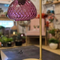 מנורת שירי זכוכית בועות בורדו