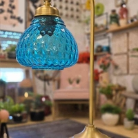 מנורת גולי זכוכית בועות טורקיז