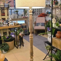 מנורת רגל עץ וינטג'