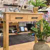 קונסולה צרה עץ טבעי