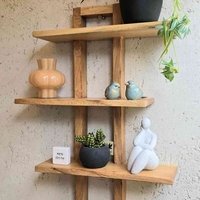 מדף עץ 4 קומות
