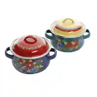 סיר אמייל קטנטן פרחוני