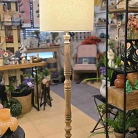 מנורת רגל עץ וינטג'