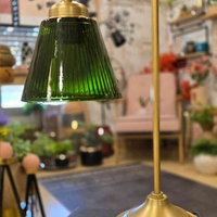 מנורת גולי זכוכית פסים ירוק