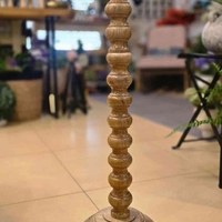 מנורת רגל חרוזי עץ