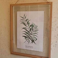 תמונת זכוכית עלים דגם 3