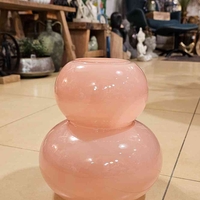 אגרטל זכוכית דגם כדור ורוד