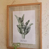 שלישיית תמונות זכוכית עלים