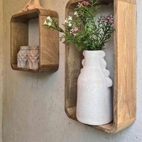 מדף עץ מלבני מעוגל -ארט
