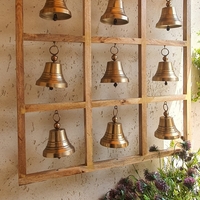 תמונת עץ פעמוני אלומיניום מוזהבים
