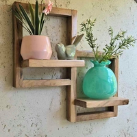 מדף זוגי עץ מסגרת