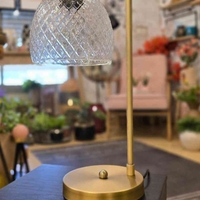 מנורת שירי זכוכית מעויינת