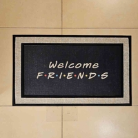 שטיחון גומי לכניסה welcome שחור